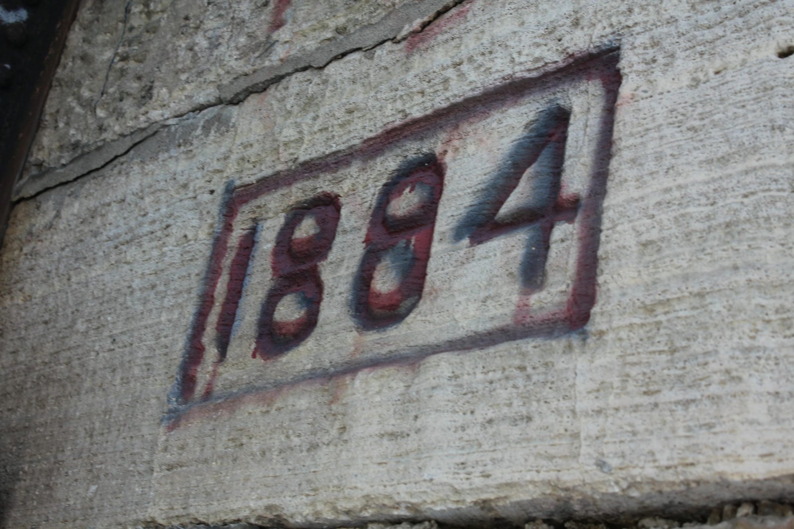 Stamp on west abutment